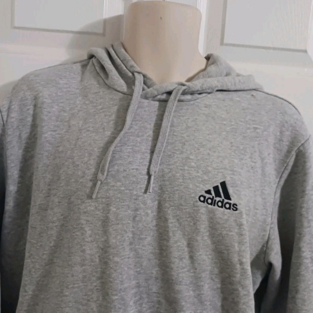 Adidas Hoodie Gray Large Pockets